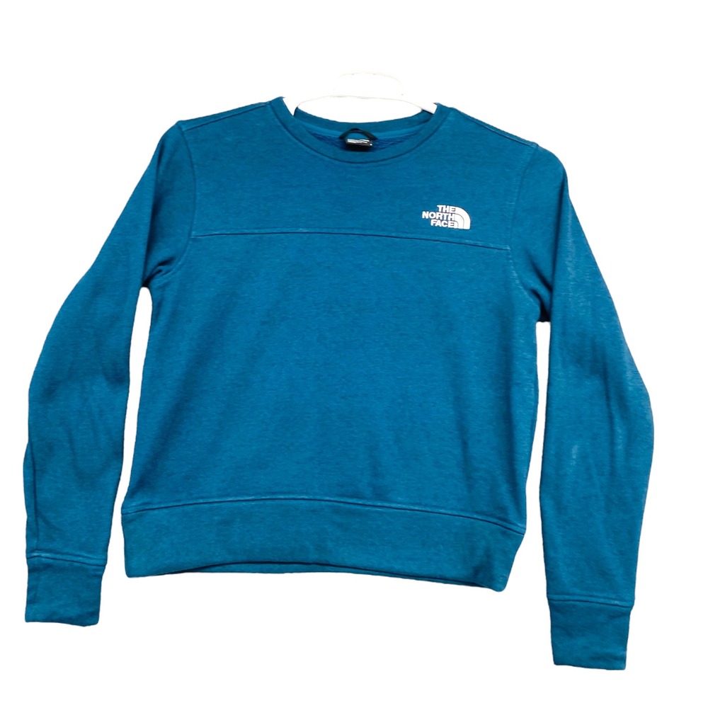 The North Face Womens‎ Pullover Sweatshirt Crewneck Teal Blue Small Casual